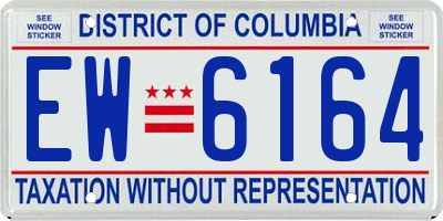 DC license plate EW6164