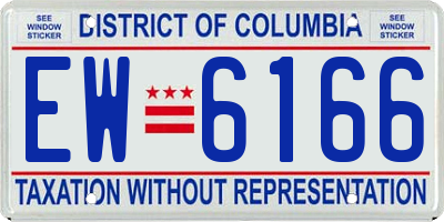 DC license plate EW6166