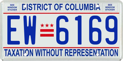 DC license plate EW6169