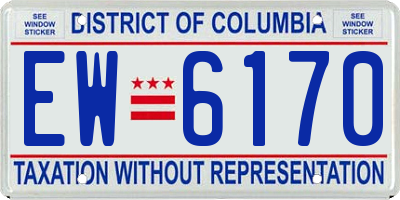 DC license plate EW6170