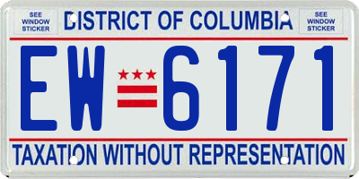 DC license plate EW6171