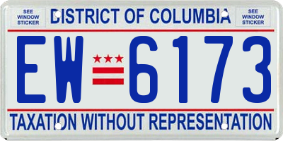 DC license plate EW6173