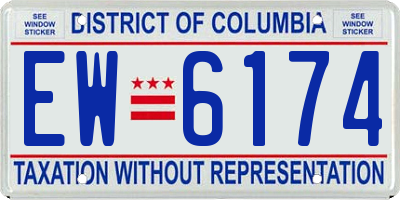 DC license plate EW6174