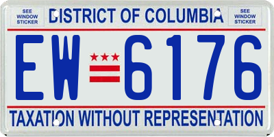 DC license plate EW6176