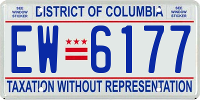 DC license plate EW6177