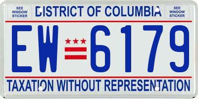 DC license plate EW6179