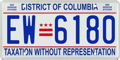 DC license plate EW6180