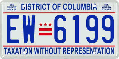 DC license plate EW6199