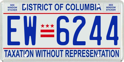 DC license plate EW6244