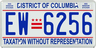 DC license plate EW6256