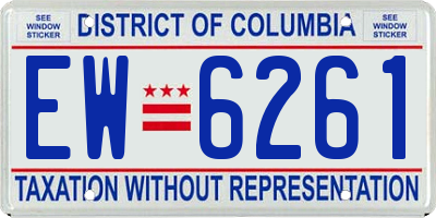 DC license plate EW6261