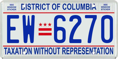DC license plate EW6270