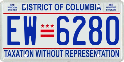 DC license plate EW6280