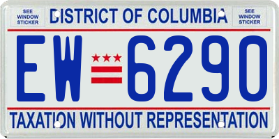 DC license plate EW6290
