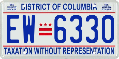 DC license plate EW6330