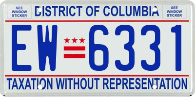 DC license plate EW6331