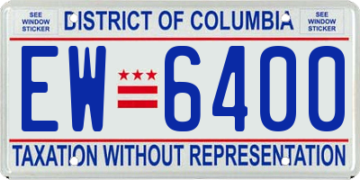DC license plate EW6400