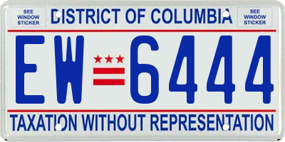DC license plate EW6444