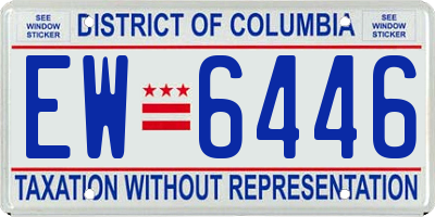 DC license plate EW6446