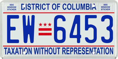 DC license plate EW6453