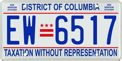 DC license plate EW6517