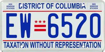 DC license plate EW6520