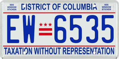 DC license plate EW6535