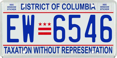 DC license plate EW6546