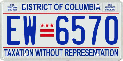 DC license plate EW6570