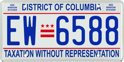 DC license plate EW6588
