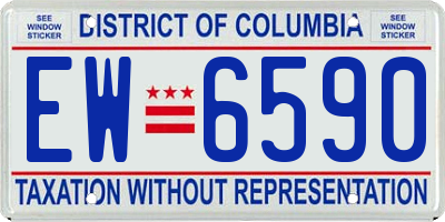 DC license plate EW6590
