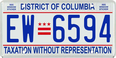 DC license plate EW6594