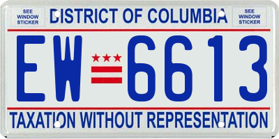 DC license plate EW6613