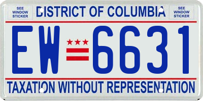 DC license plate EW6631