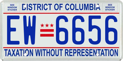 DC license plate EW6656