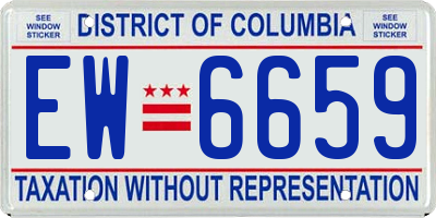 DC license plate EW6659