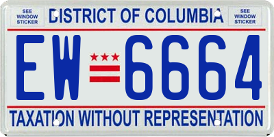 DC license plate EW6664