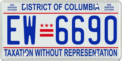 DC license plate EW6690