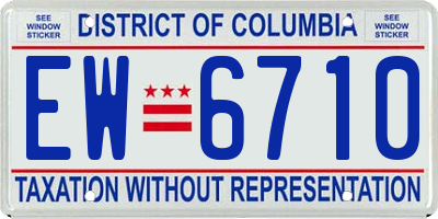 DC license plate EW6710