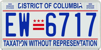 DC license plate EW6717