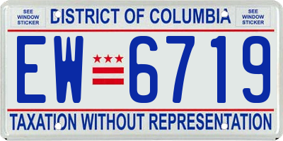 DC license plate EW6719