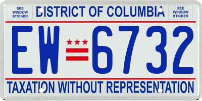 DC license plate EW6732