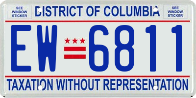 DC license plate EW6811