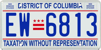 DC license plate EW6813