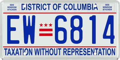 DC license plate EW6814