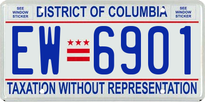 DC license plate EW6901