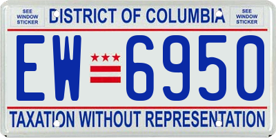DC license plate EW6950