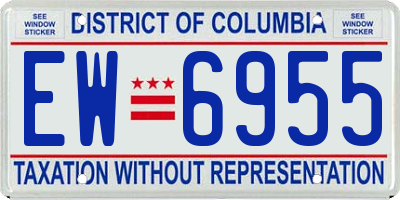 DC license plate EW6955