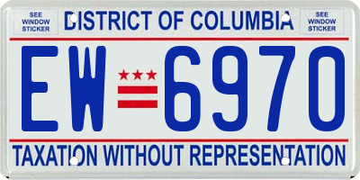 DC license plate EW6970