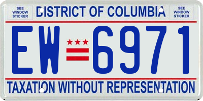 DC license plate EW6971